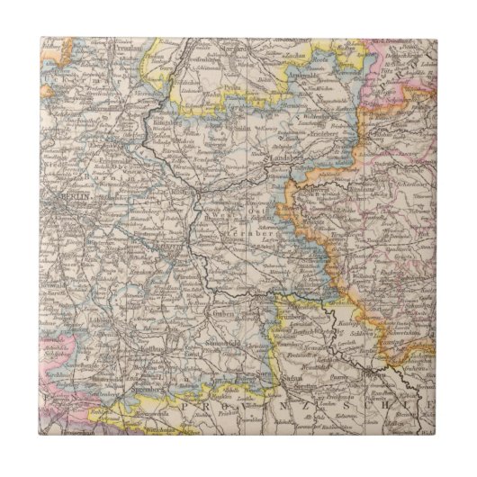 Brandenburg, Posen Atlas Map Tegeltje (Voorkant)