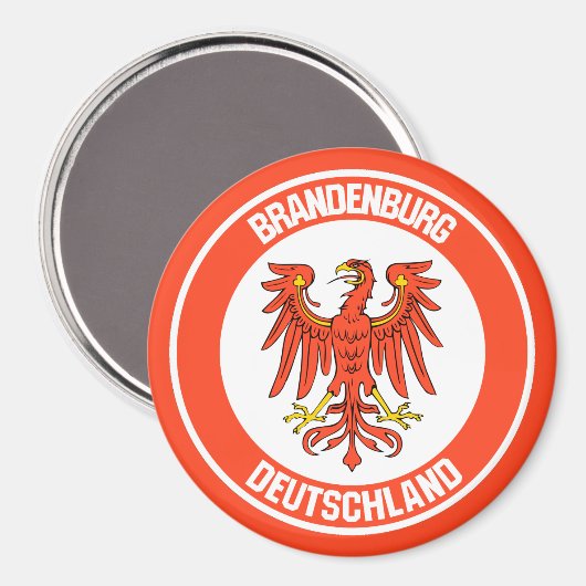 Brandenburg Round Emblem Magneet (Voorkant / Achterkant)