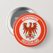 Brandenburg Round Emblem Ronde Button 7,6 Cm (Voorkant /achterkant)