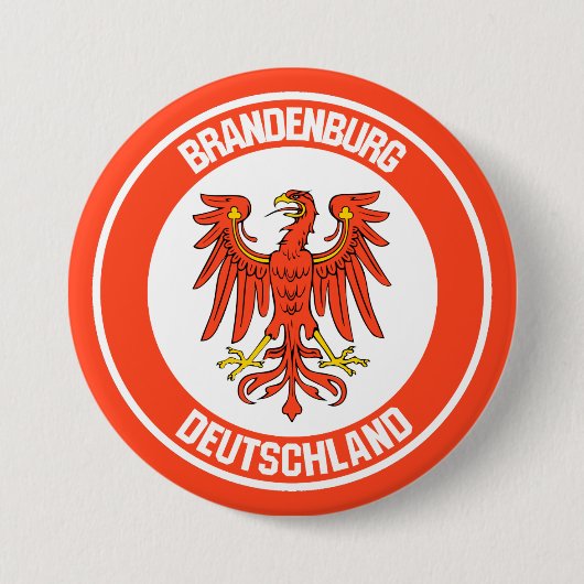 Brandenburg Round Emblem Ronde Button 7,6 Cm (Voorkant)