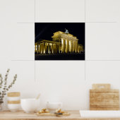 Brandenburg Tor 's nachts Poster (Keuken)