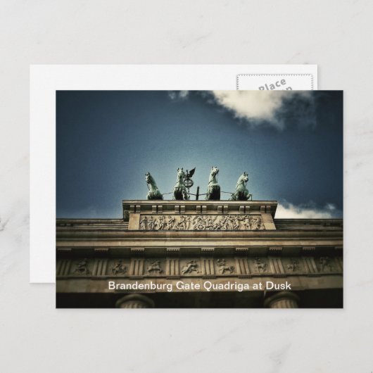 Brandenburg Uitzicht Quadriga in Berlijn Briefkaart (Voorkant / Achterkant)