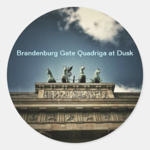 Brandenburg Uitzicht Quadriga in Berlijn Ronde Sticker
