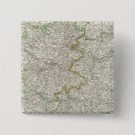 Brandenburg Vierkante Button 5,1 Cm (Voorkant)