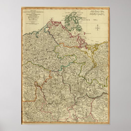 Brandenburg, W Pommeren Poster (Voorkant)