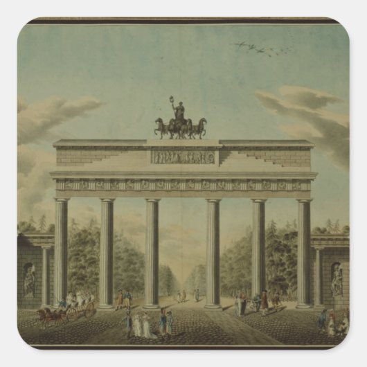 Brandenburger Gate, 1812 Vierkante Sticker (Voorkant)