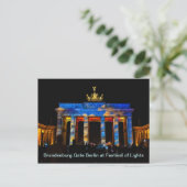 Brandenburger Gate Berlin op Lights festival Briefkaart (Staand voorkant)