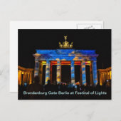 Brandenburger Gate Berlin op Lights festival Briefkaart (Voorkant / Achterkant)