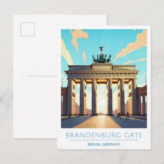 Brandenburger Tor Berlijn Duitsland Reizen Briefkaart (Voorkant / Achterkant)