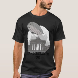 Brandenburger Tor Berlin Duitsland Silhouette Outl T-shirt
