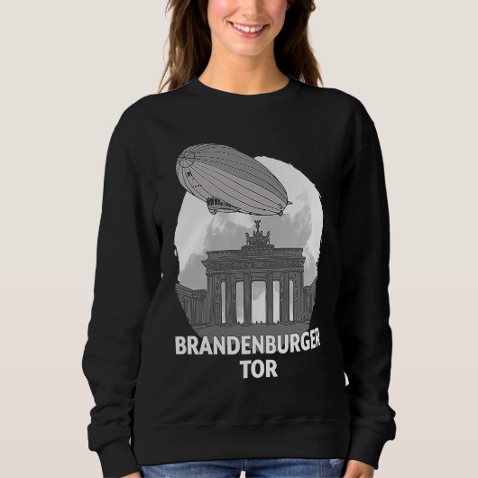 Brandenburger Tor Berlin Germany Silhouette Outlin Trui (Voorkant)
