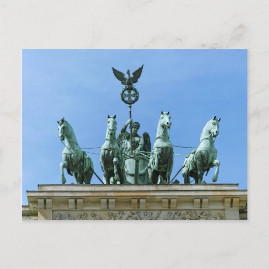 Brandenburger Tor Quadriga Berlijn Briefkaart (Voorkant)
