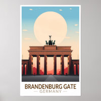 Brandenburgpoort Duitsland Reis Kunst Vintage