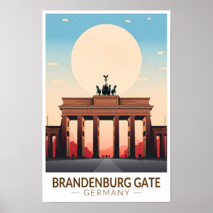 Brandenburgpoort Duitsland Reis Kunst Vintage Poster