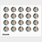 Brandenburgpoort Duitsland Ronde Sticker (Vel)
