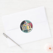Brandenburgpoort Duitsland Ronde Sticker (Envelop)