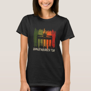 Brandenburgpoort Retro Berlijn Duitsland Op Parise T-shirt