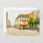 Brandenburgs stadsbeeld aquarell havelland uitzich feestdagenkaart (Voorkant / Achterkant)