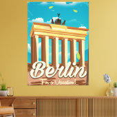Brandenburgse gate, Berlijnse cartoon Canvas Afdruk (Insitu (Woonkamer))