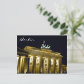 brandenburgse nacht berlijn briefkaart (Staand voorkant)
