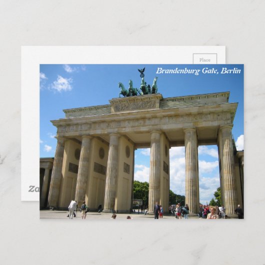 Brandenburgse poort, Berlijn Briefkaart (Voorkant / Achterkant)