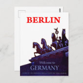 Brandenburgse poort, Berlijn, Duitsland, uitzicht  Briefkaart (Voorkant / Achterkant)