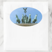 Brandenburgse Poort Berlijn Ovale Sticker (Tas)