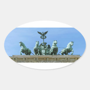 Brandenburgse Poort Berlijn Ovale Sticker