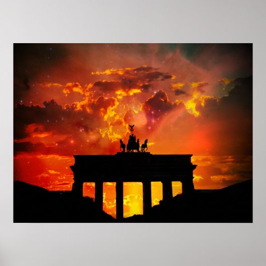 Brandenburgse poort, Berlijn Poster (Voorkant)