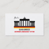 Brandenburgse poort, Duitse taaltrouwerij, leraar Visitekaartje (Voorkant)