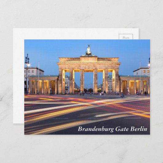 Brandenburgse poort in Berlijn Briefkaart (Voorkant / Achterkant)