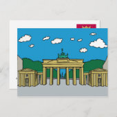 Brandenburgse poort in Berlijn Briefkaart (Voorkant / Achterkant)