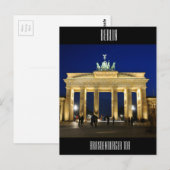 Brandenburgse poort in Berlijn, Duitsland Briefkaart (Voorkant / Achterkant)