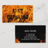 Brandend Auto het Detailleren van de Brand Visitekaartje (Voorkant / Achterkant)