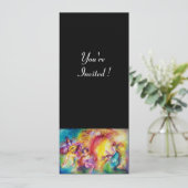 BRANDEND CARNIVAL, Mardi Gras Maskerade Bal Kaart (Staand voorkant)