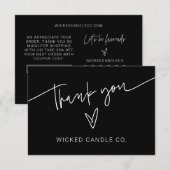 Brandend Dank u Kleine Bedrijfs het Pakken Kaart (Voorkant / Achterkant)