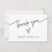 Brandend Dank u Kleine Bedrijfs het Pakken Kaart (Voorkant)