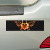 Brandend Hart Bumpersticker (Op auto)