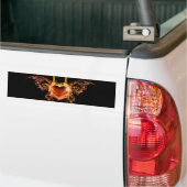 Brandend Hart Bumpersticker (Op Truck)