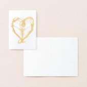 Brandend hart Gouden Folie Print Kaarten (Display)