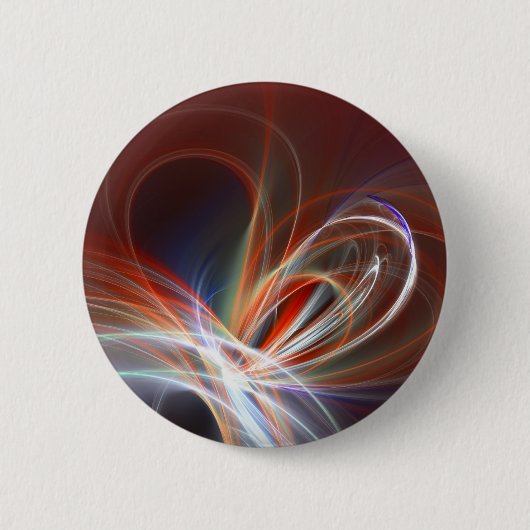 brandend hart ronde button 5,7 cm (Voorkant)