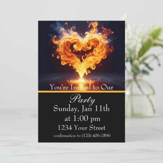 Brandend Helder: Vier Ons Vuurfeest! Kaart (Staand voorkant)