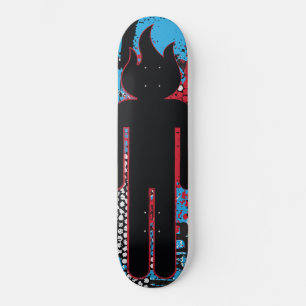 Brandend hoofd persoonlijk skateboard