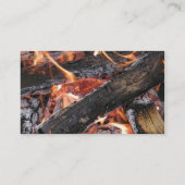 Brandend hout visitekaartje (Achterkant)