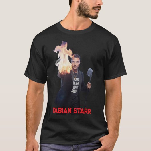 Brandend in jouw aanraking Zwarte T-Shirt - Fabian (Voorkant)