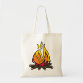 Brandend kampvuur tote bag (Voorkant)