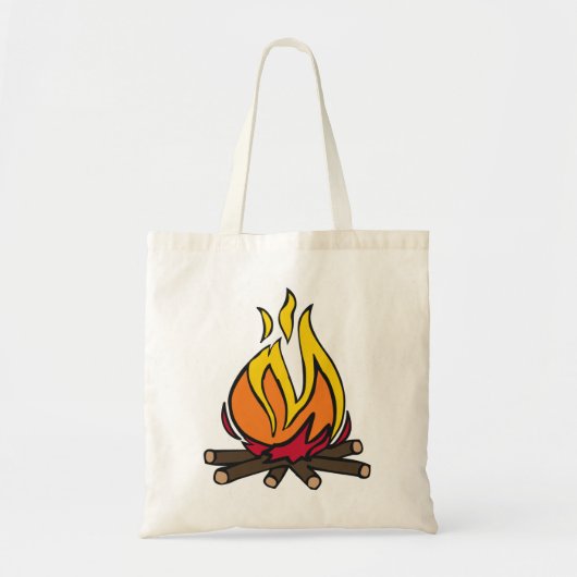 Brandend kampvuur tote bag (Voorkant)