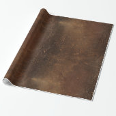 Brandend Koeienhuid Faux Leather Cadeaupapier (Uitgerold)