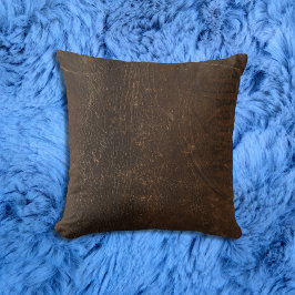 Brandend Koeienhuid Faux Leather Kussen