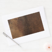 Brandend Koeienhuid Faux Leather Rechthoekige Sticker (Envelop)